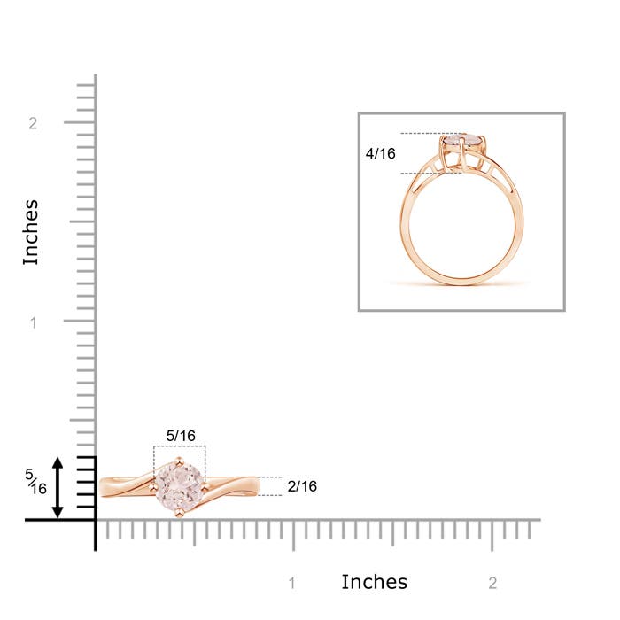 A - Morganite / 0.7 CT / 14 KT Rose Gold