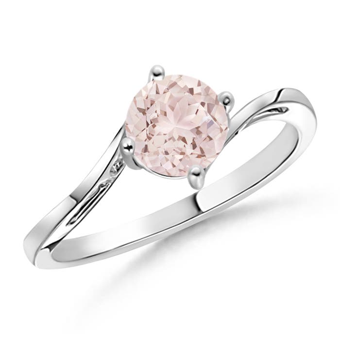 A - Morganite / 0.7 CT / 14 KT White Gold