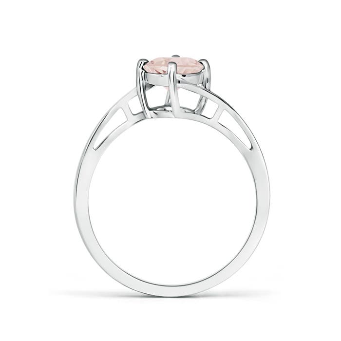 A - Morganite / 0.7 CT / 14 KT White Gold