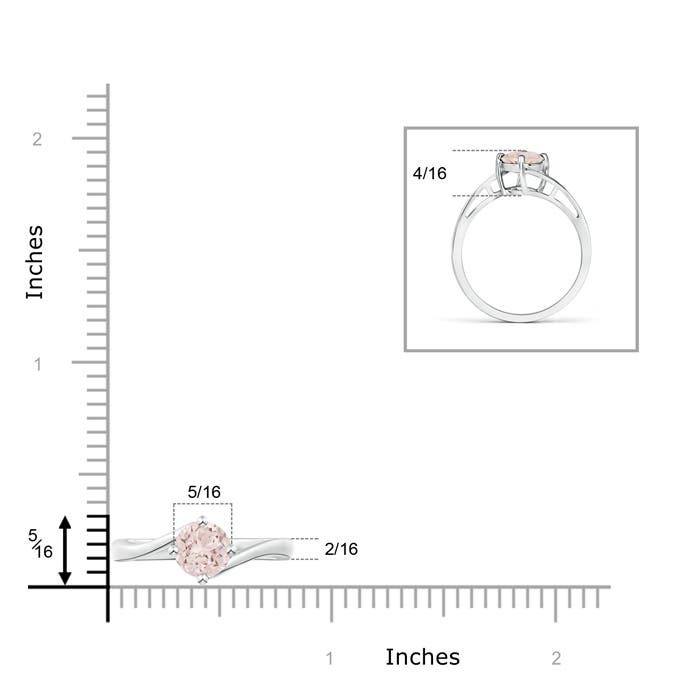 A - Morganite / 0.7 CT / 14 KT White Gold