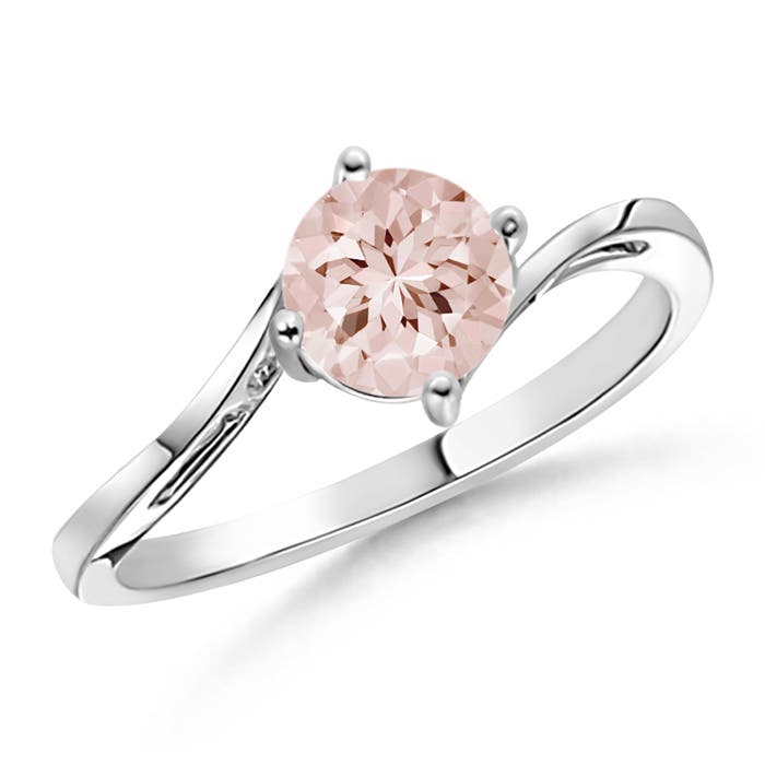 AA - Morganite / 0.7 CT / 14 KT White Gold