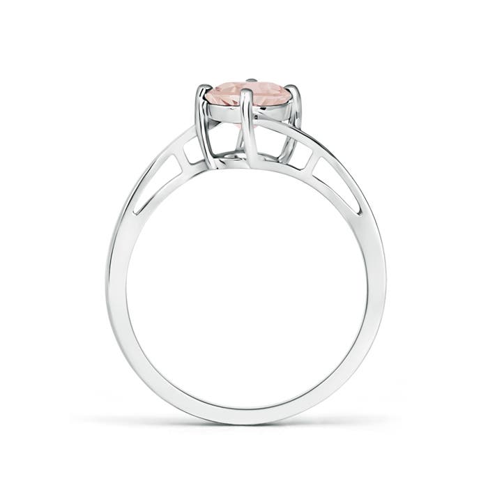 AA - Morganite / 0.7 CT / 14 KT White Gold