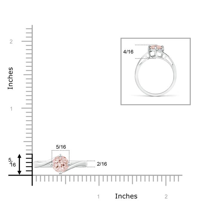 AA - Morganite / 0.7 CT / 14 KT White Gold