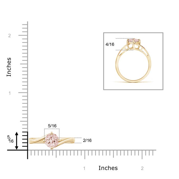 AA - Morganite / 0.7 CT / 14 KT Yellow Gold