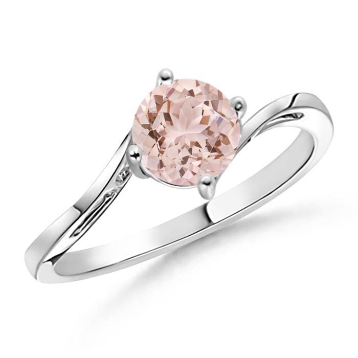 AAA - Morganite / 0.7 CT / 14 KT White Gold