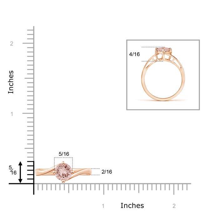 AAAA - Morganite / 0.7 CT / 14 KT Rose Gold