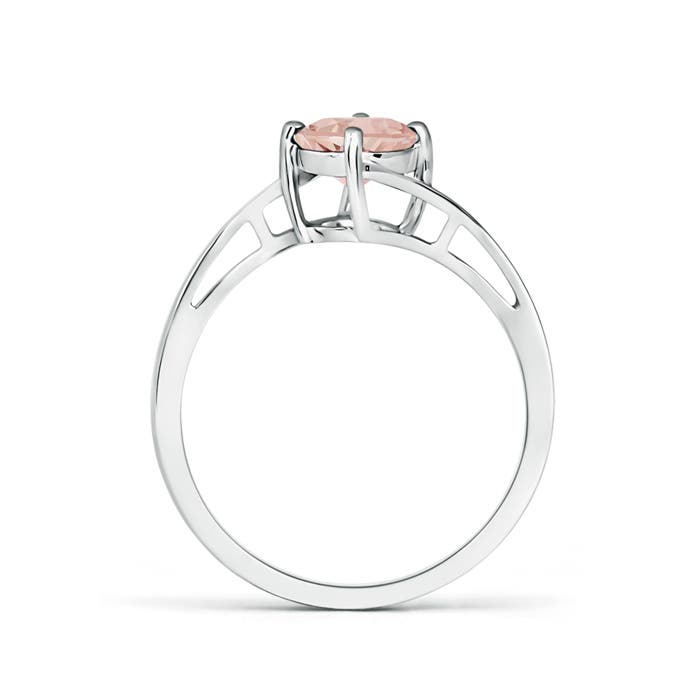 AAAA - Morganite / 0.7 CT / 14 KT White Gold