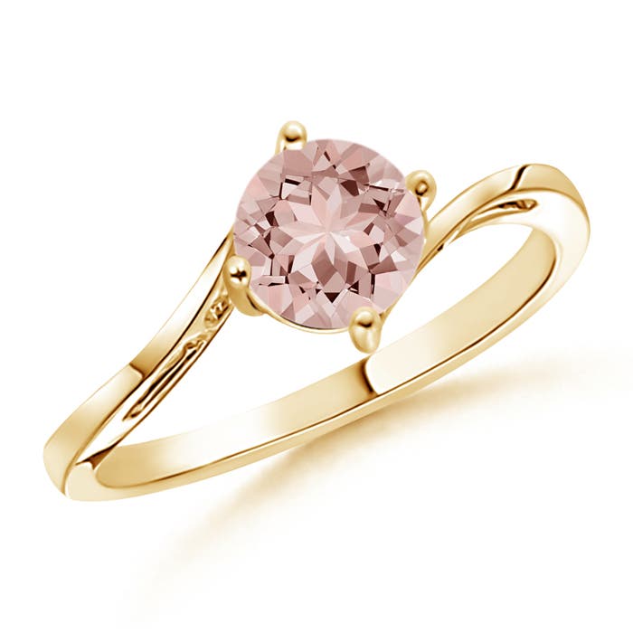 AAAA - Morganite / 0.7 CT / 14 KT Yellow Gold