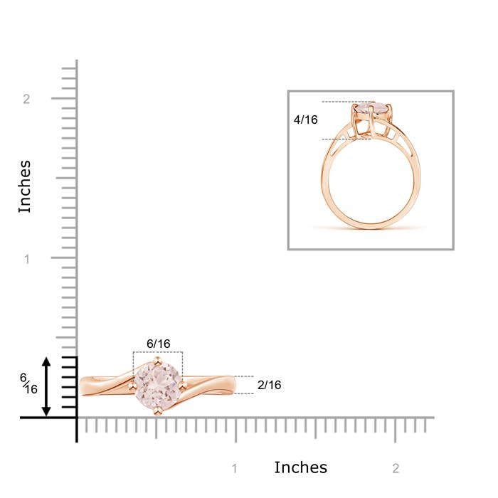 A - Morganite / 1.1 CT / 14 KT Rose Gold