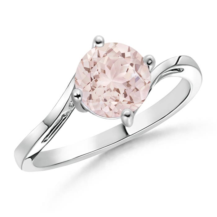 A - Morganite / 1.1 CT / 14 KT White Gold