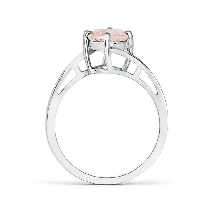 A - Morganite / 1.1 CT / 14 KT White Gold