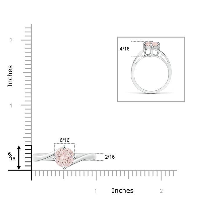 A - Morganite / 1.1 CT / 14 KT White Gold