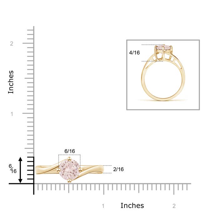 A - Morganite / 1.1 CT / 14 KT Yellow Gold