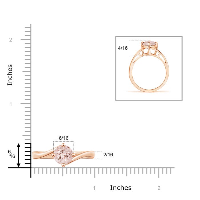 AA - Morganite / 1.1 CT / 14 KT Rose Gold