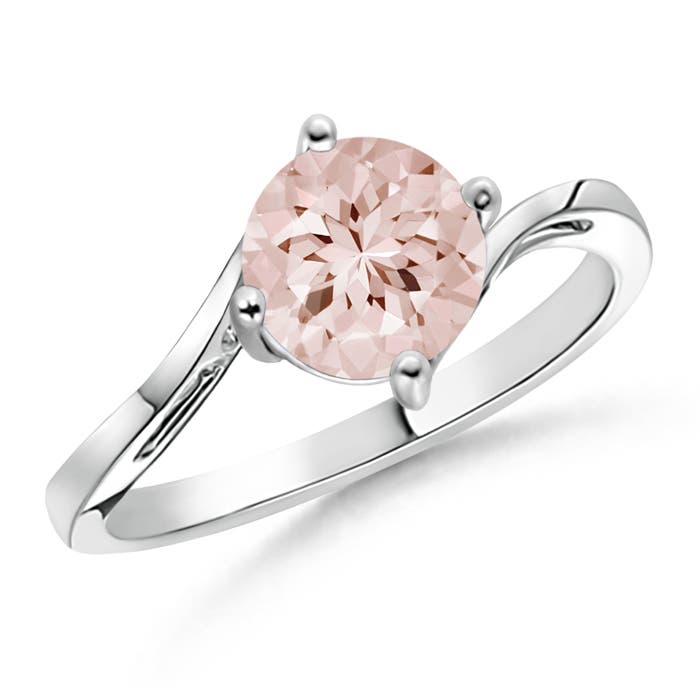 AA - Morganite / 1.1 CT / 14 KT White Gold