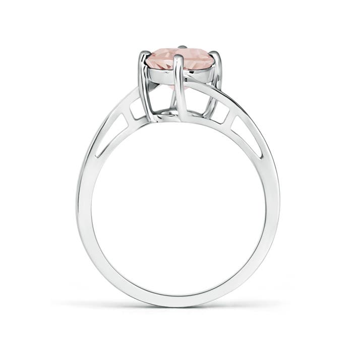 AA - Morganite / 1.1 CT / 14 KT White Gold