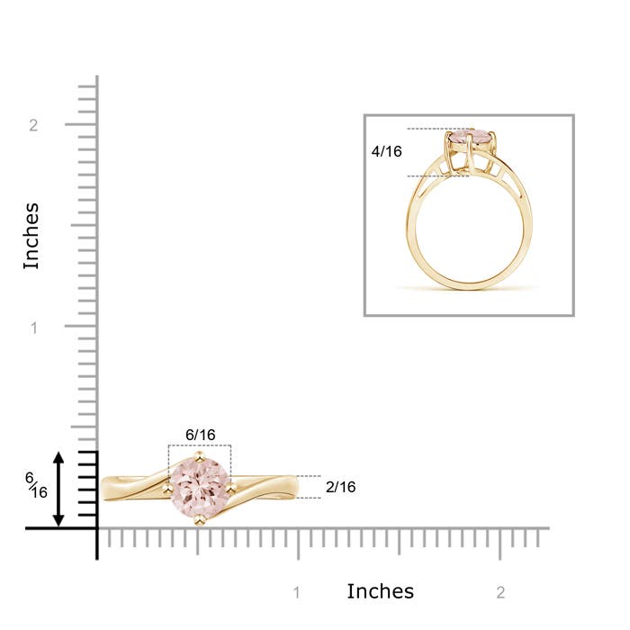 AA - Morganite / 1.1 CT / 14 KT Yellow Gold