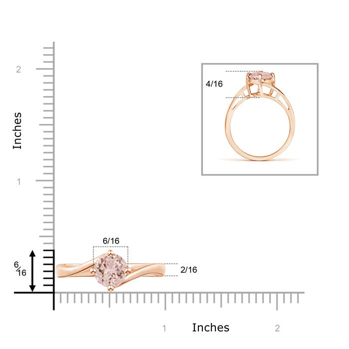 AAA - Morganite / 1.1 CT / 14 KT Rose Gold