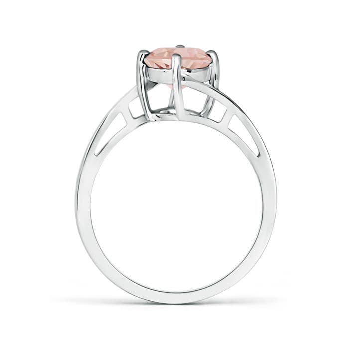 AAA - Morganite / 1.1 CT / 14 KT White Gold