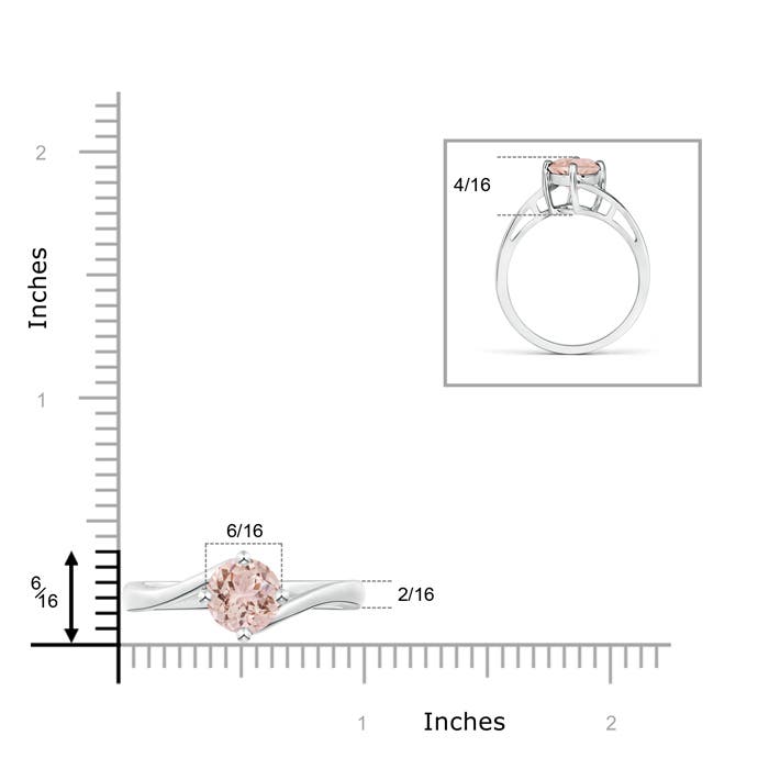 AAA - Morganite / 1.1 CT / 14 KT White Gold