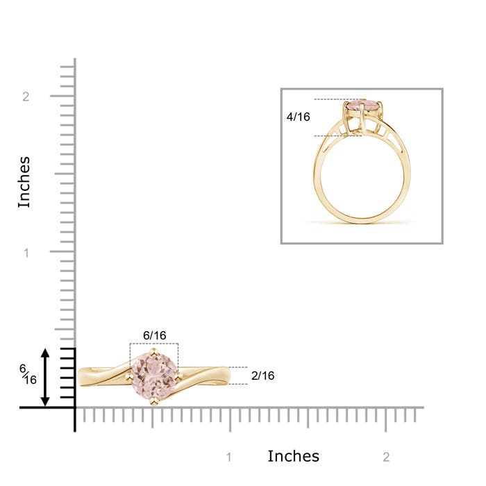 AAA - Morganite / 1.1 CT / 14 KT Yellow Gold