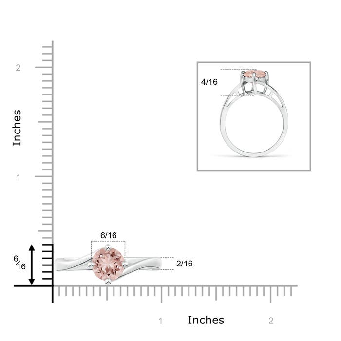 AAAA - Morganite / 1.1 CT / 14 KT White Gold