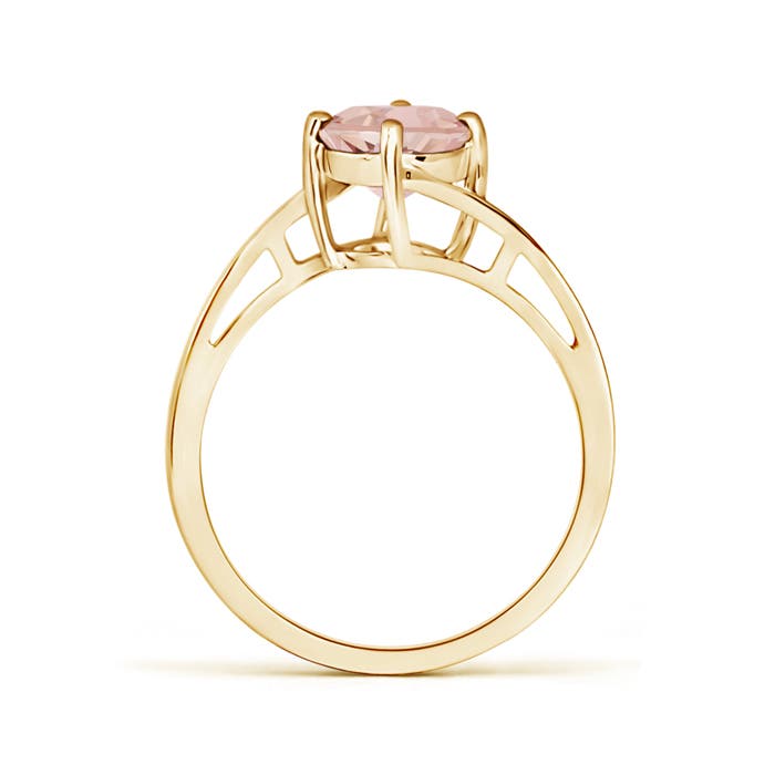 AAAA - Morganite / 1.1 CT / 14 KT Yellow Gold