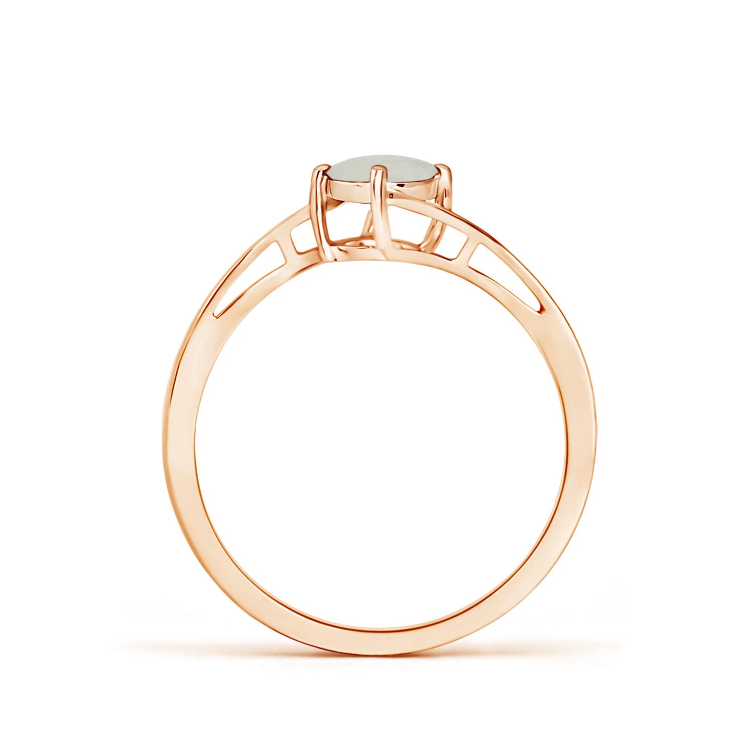 A - Moonstone / 0.45 CT / 14 KT Rose Gold