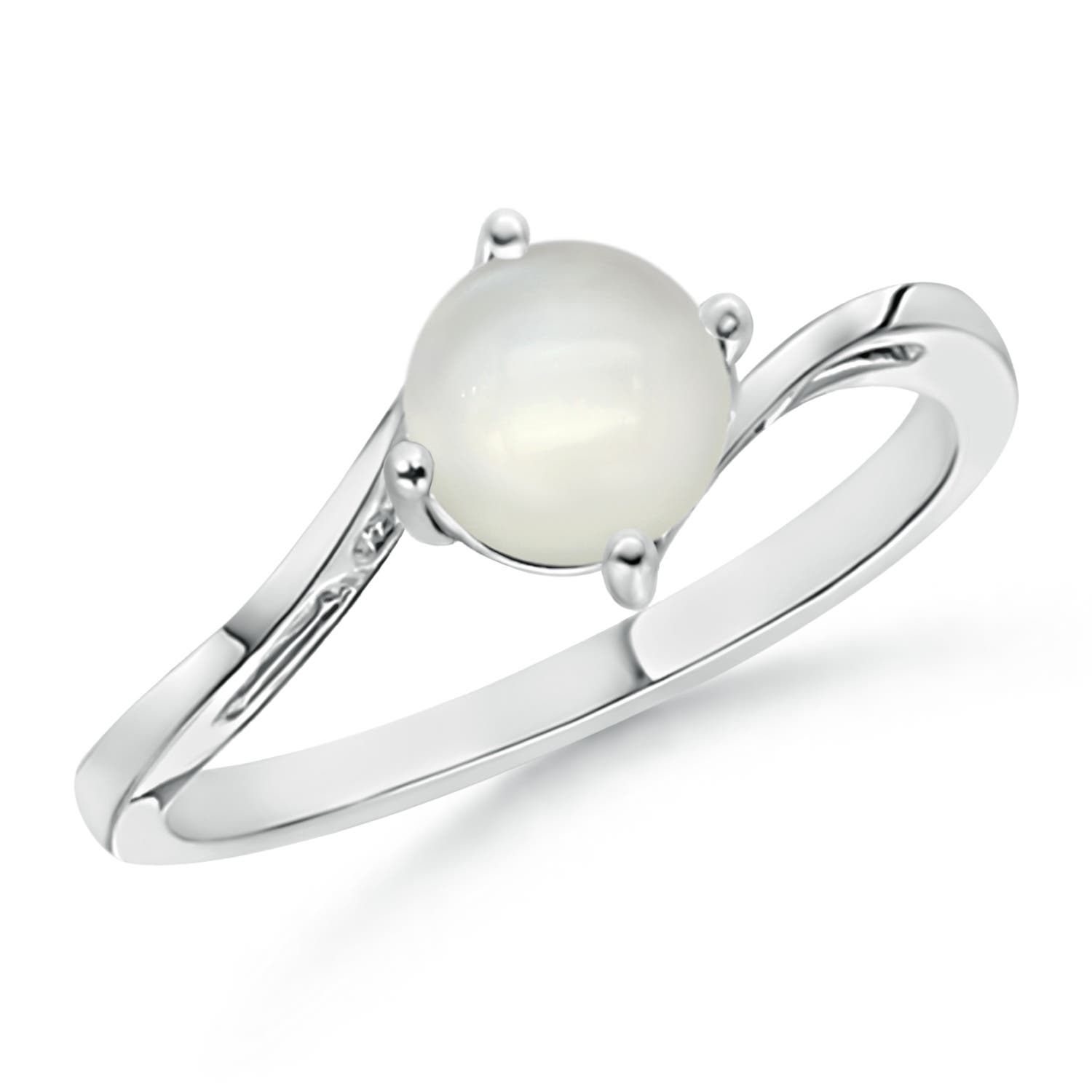 AAAA - Moonstone / 0.8 CT / 14 KT White Gold