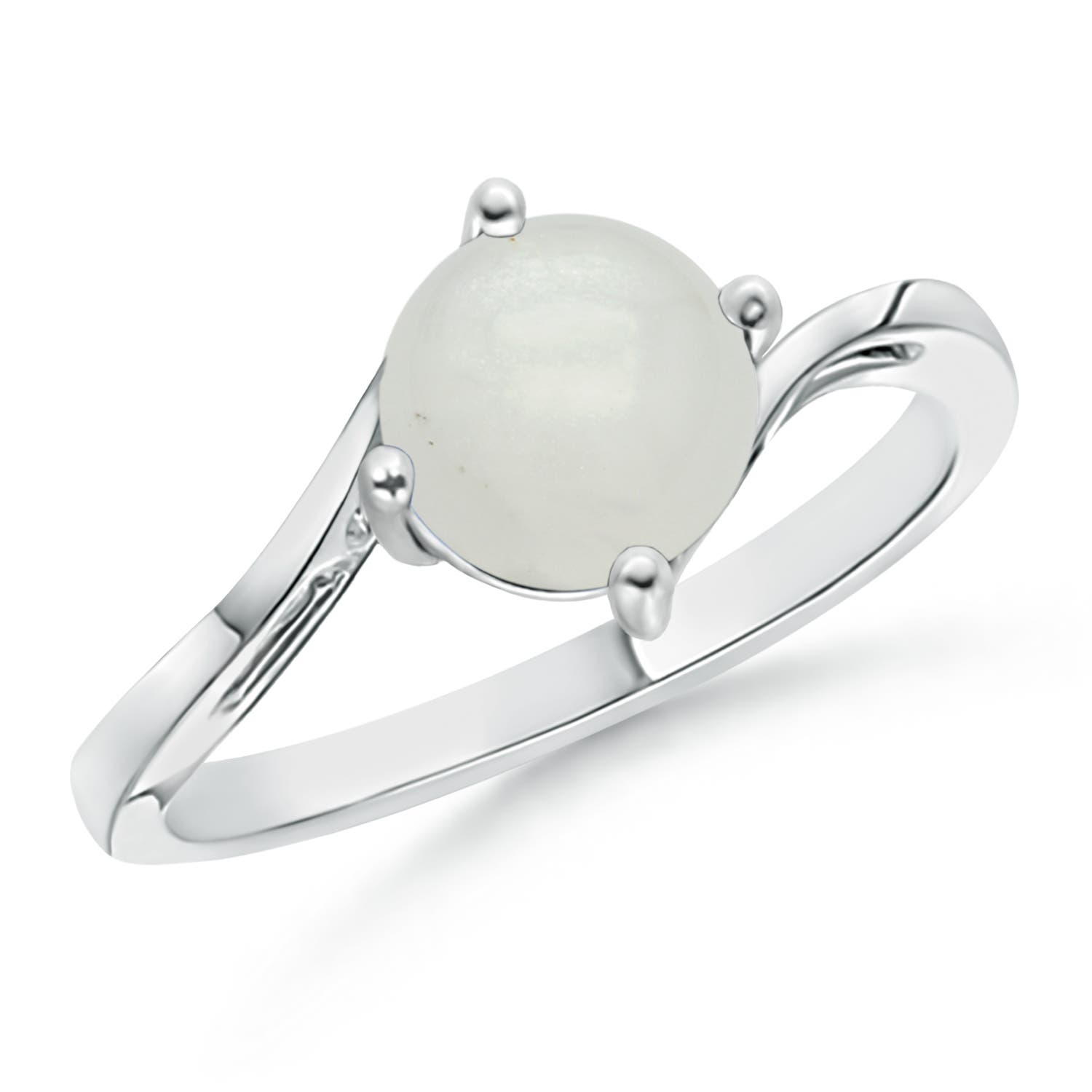 A - Moonstone / 1.25 CT / 14 KT White Gold