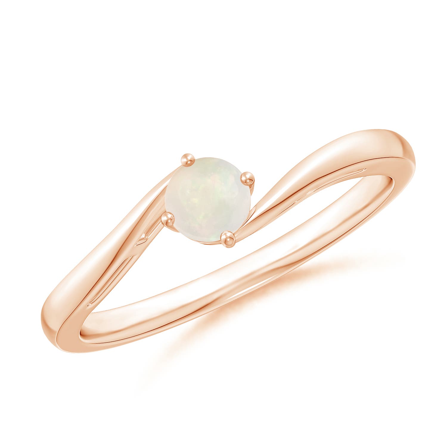 A - Opal / 0.16 CT / 14 KT Rose Gold