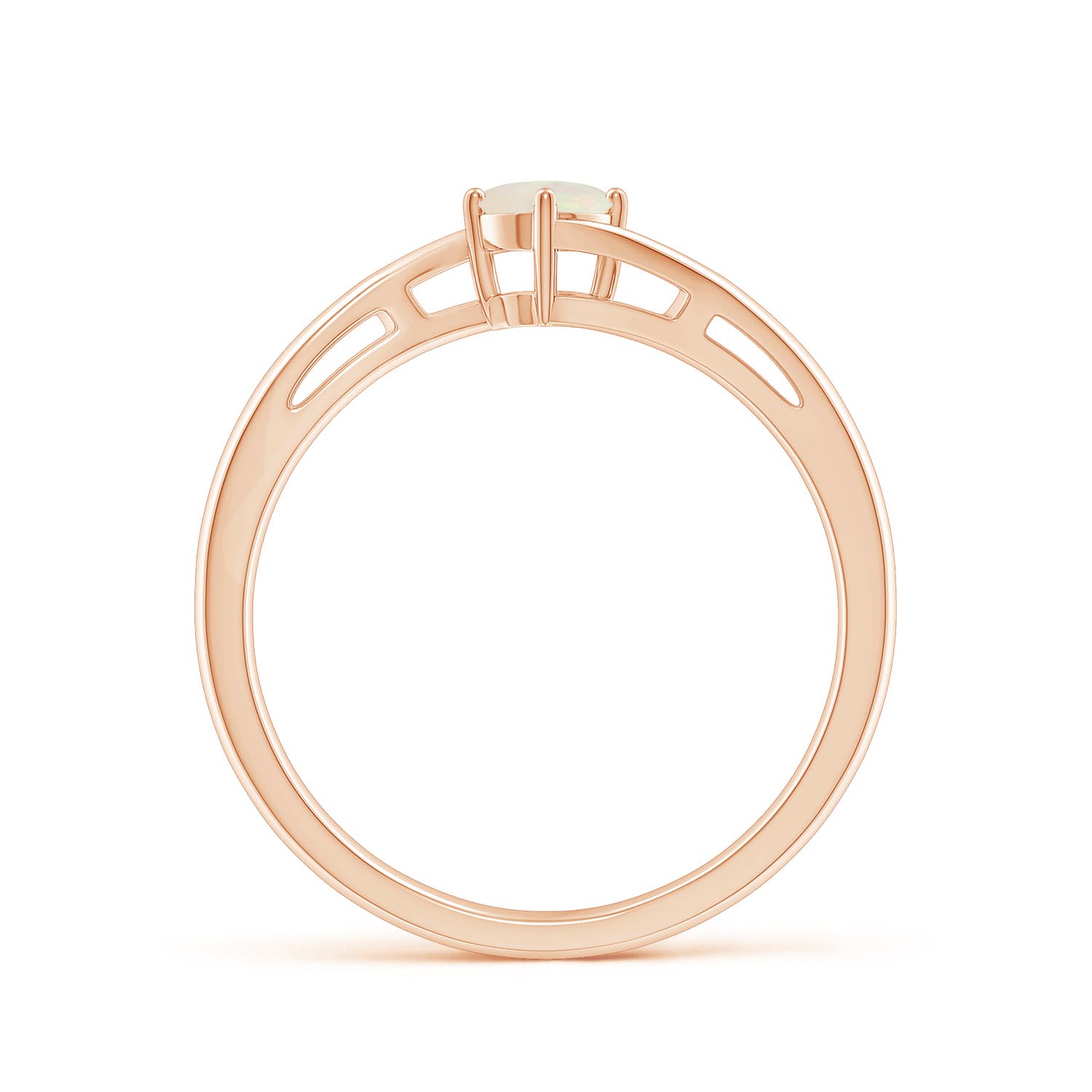 A - Opal / 0.16 CT / 14 KT Rose Gold