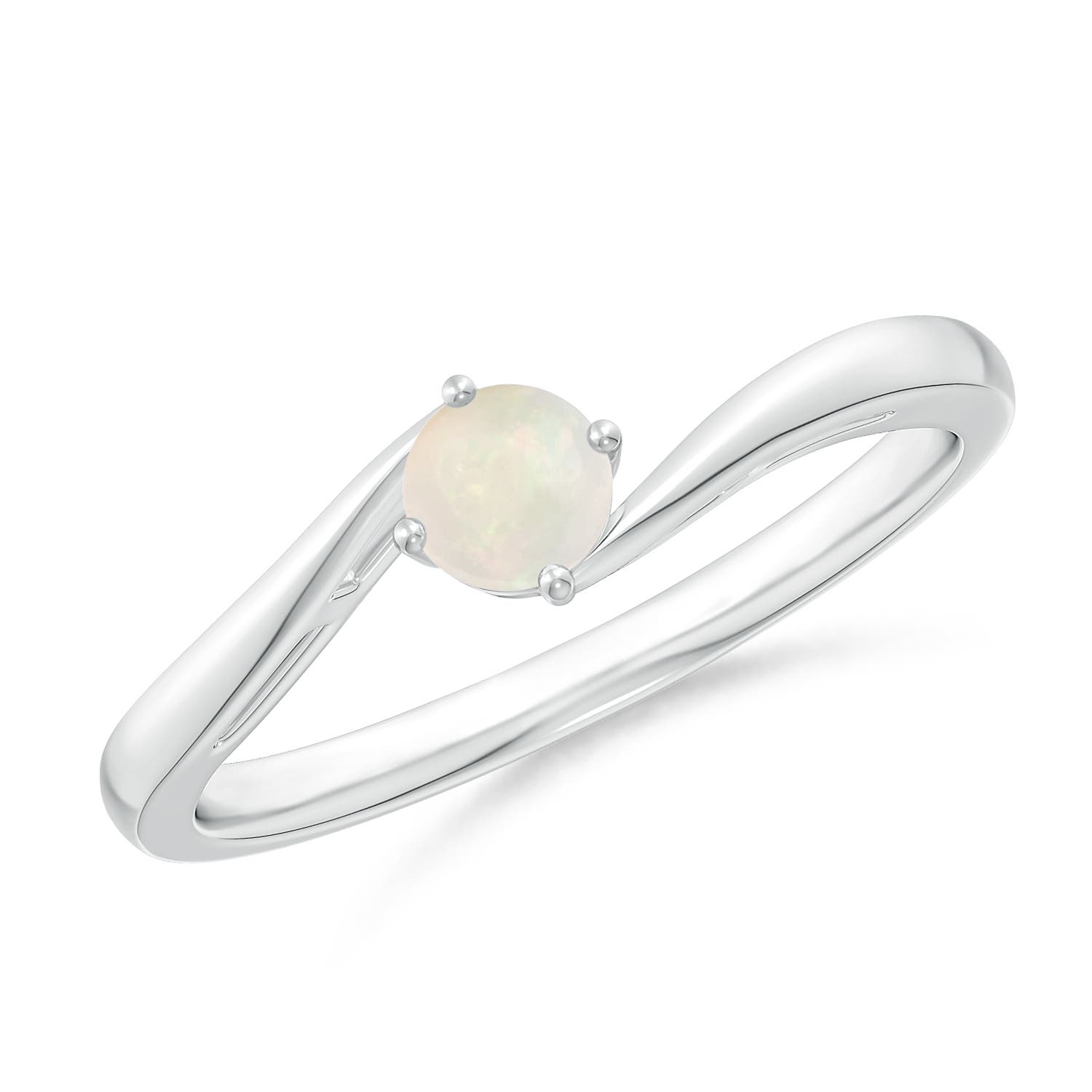 A - Opal / 0.16 CT / 14 KT White Gold