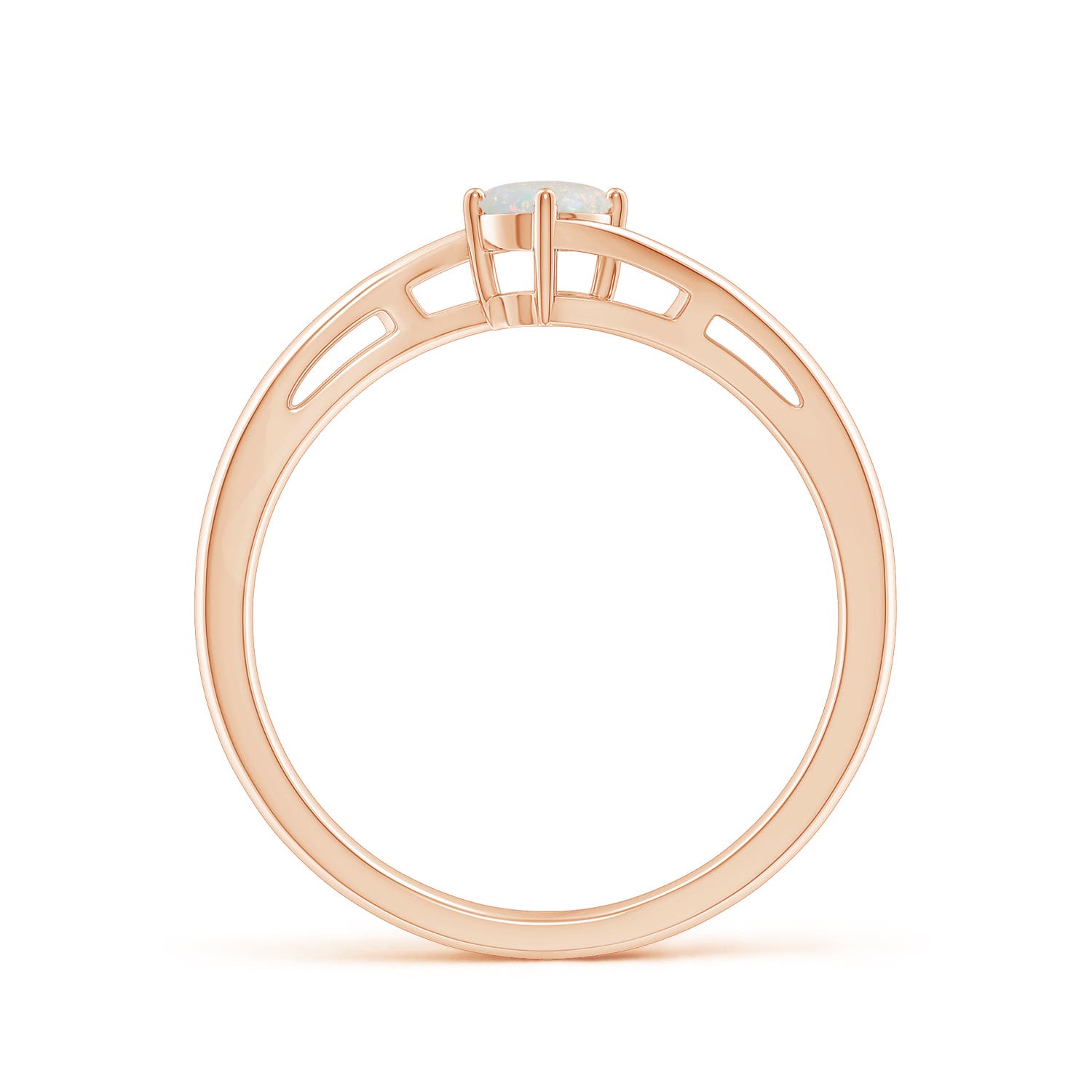 AA - Opal / 0.16 CT / 14 KT Rose Gold