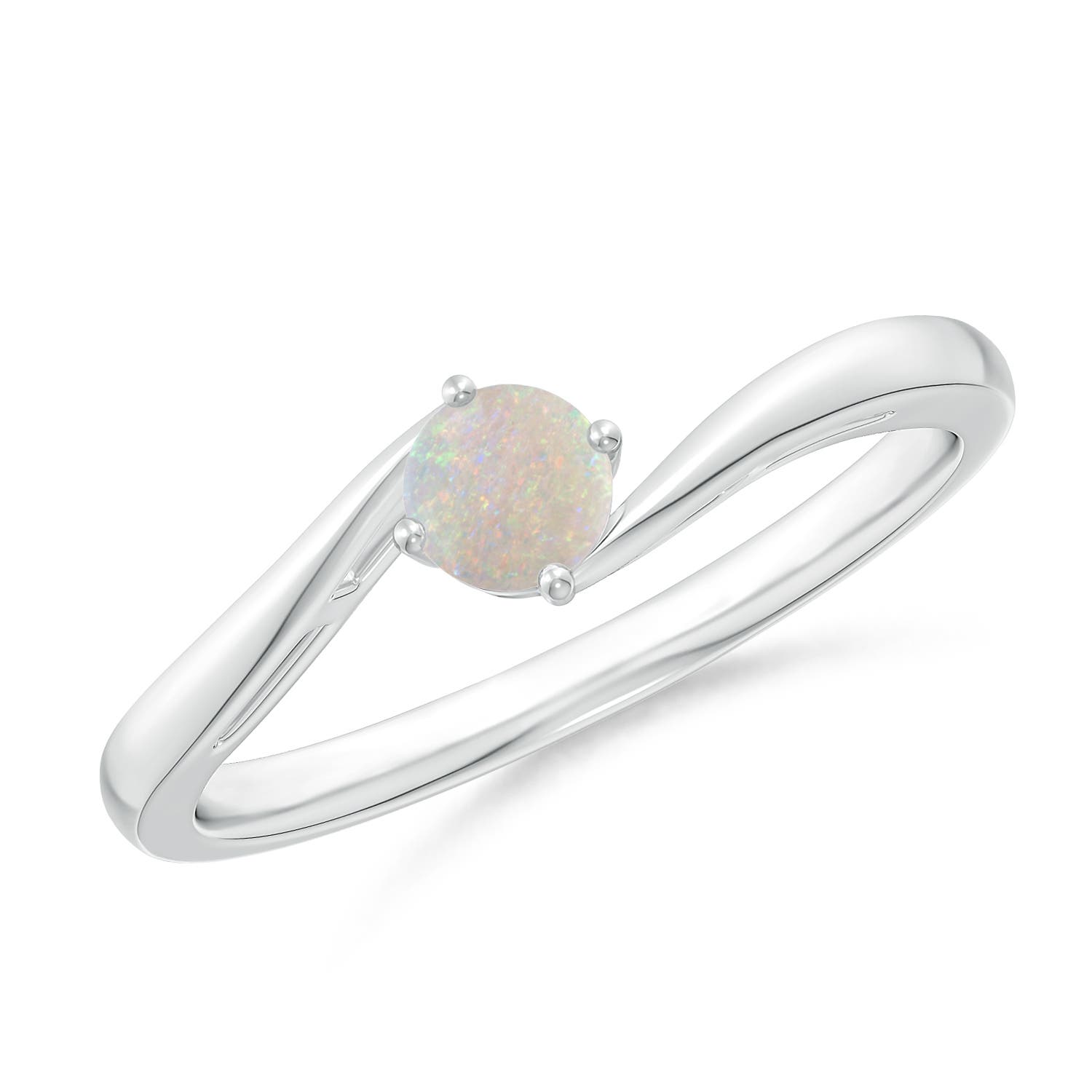 AA - Opal / 0.16 CT / 14 KT White Gold