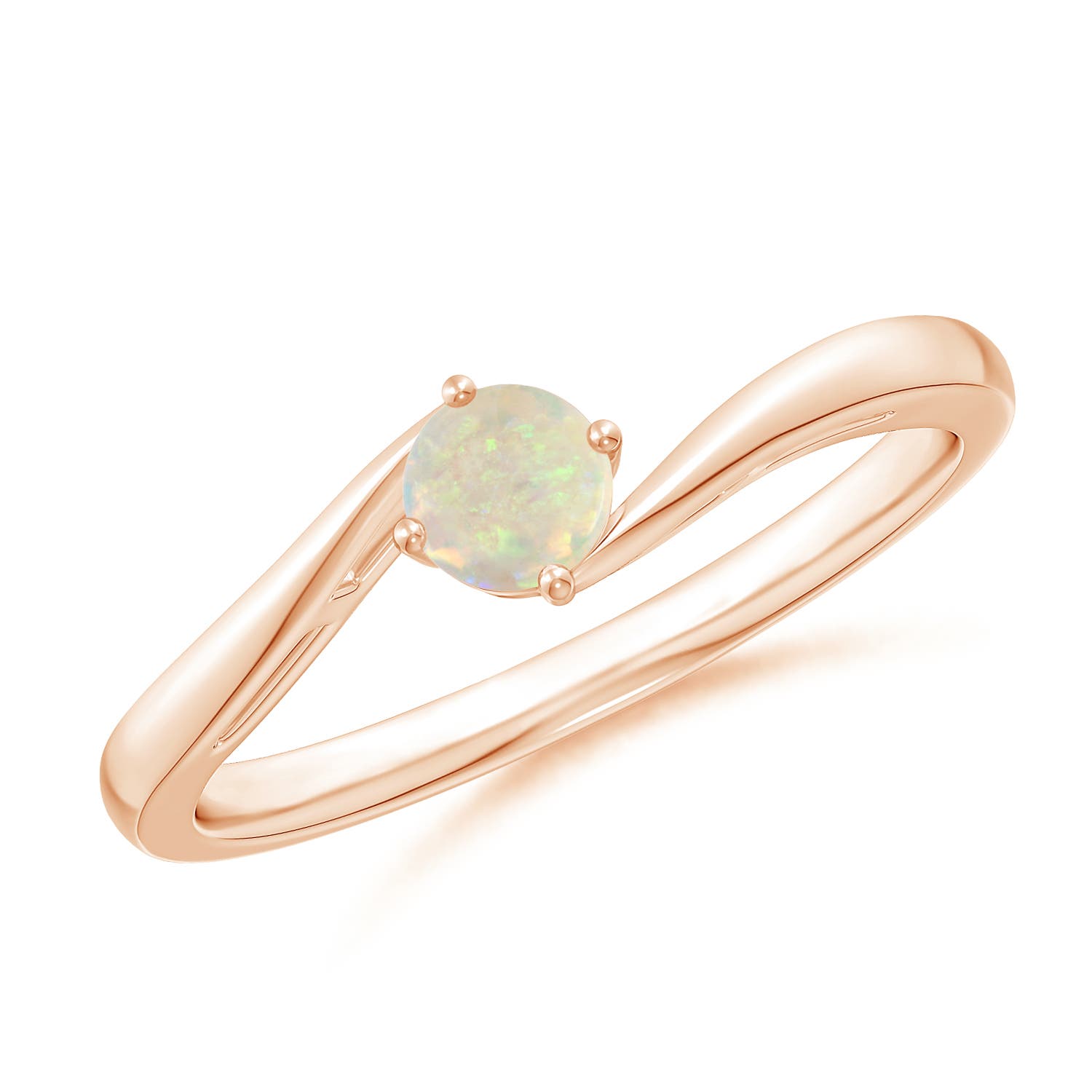 AAA - Opal / 0.16 CT / 14 KT Rose Gold