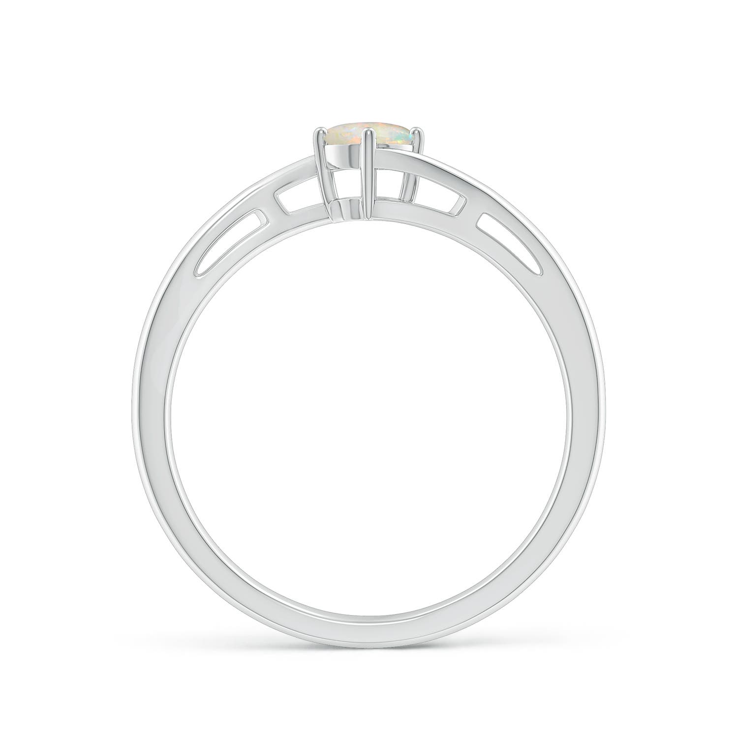 AAAA - Opal / 0.16 CT / 14 KT White Gold