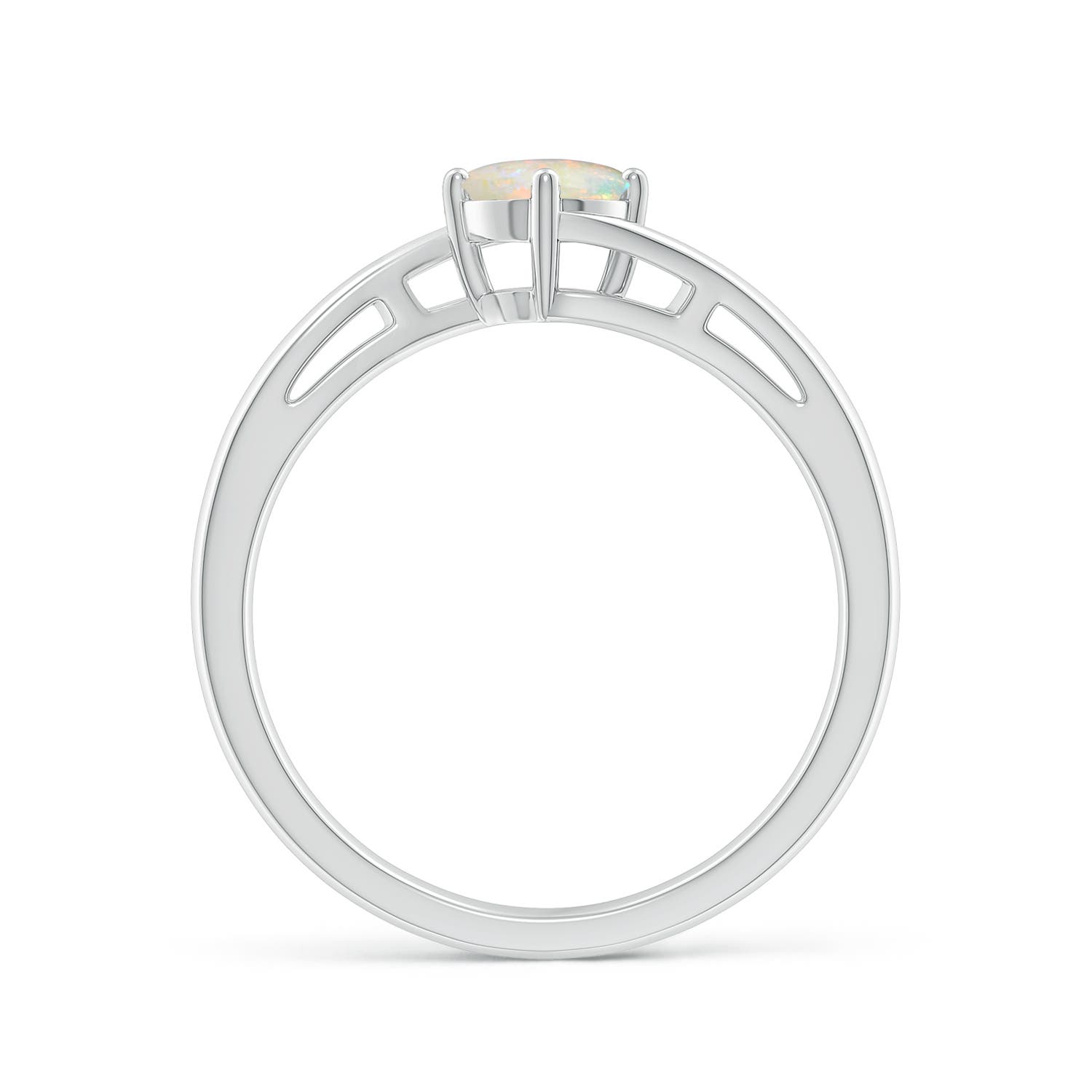 AAAA - Opal / 0.33 CT / 14 KT White Gold