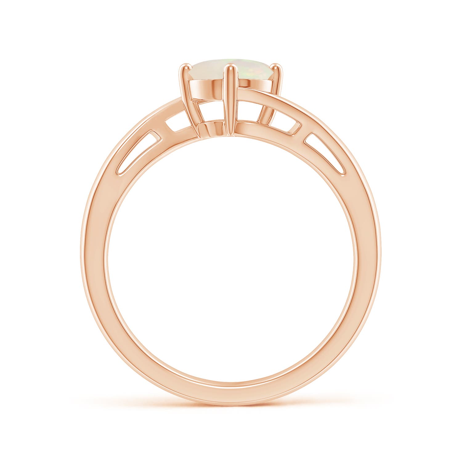 A - Opal / 0.5 CT / 14 KT Rose Gold