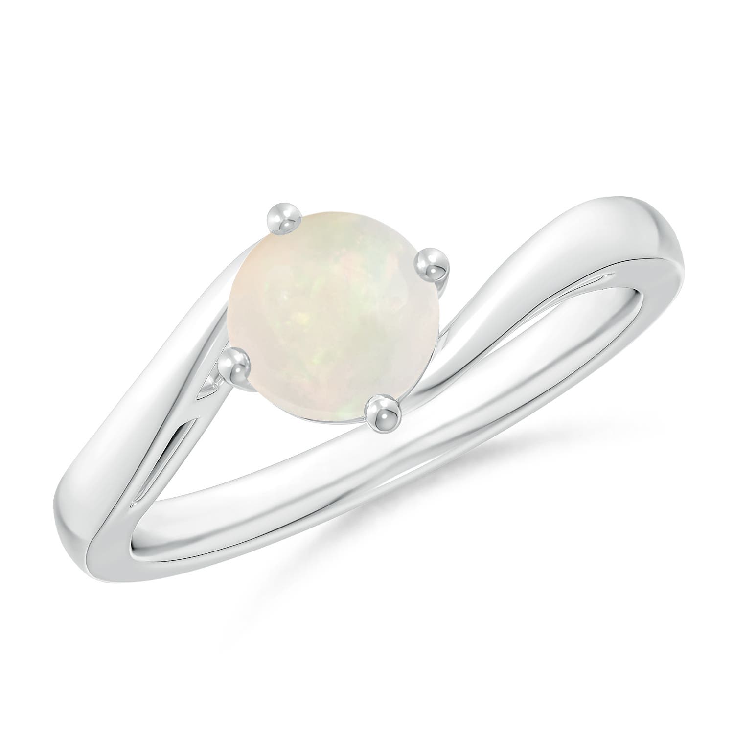 A - Opal / 0.5 CT / 14 KT White Gold