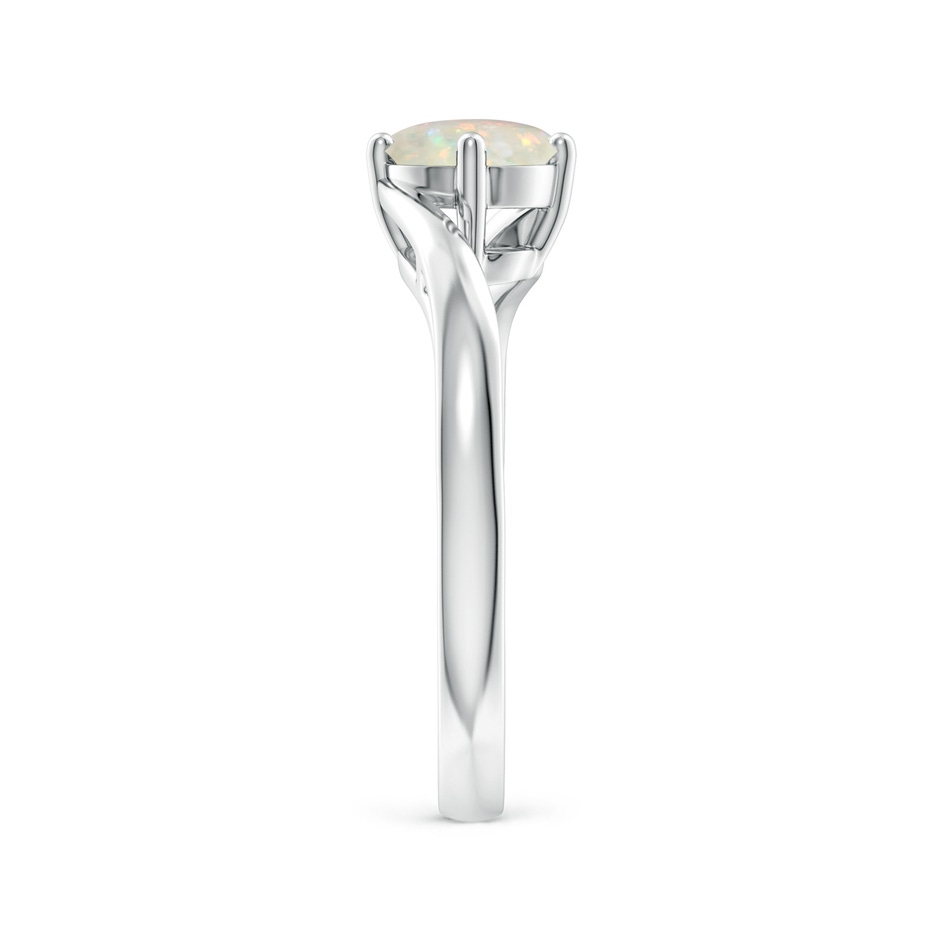 6mm AAA Classic Round Opal Solitaire Bypass Ring in P950 Platinum side-2