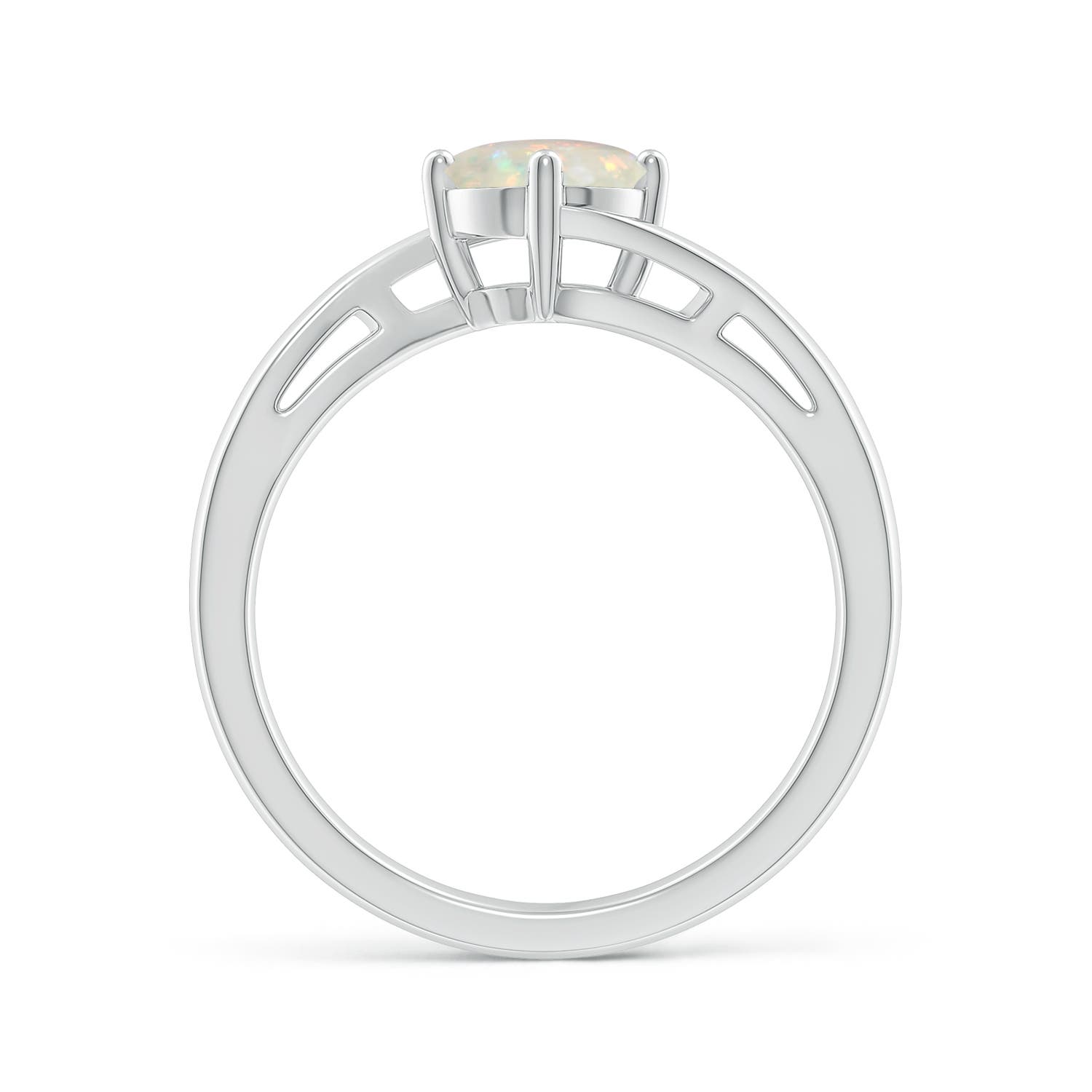 AAA - Opal / 0.5 CT / 14 KT White Gold