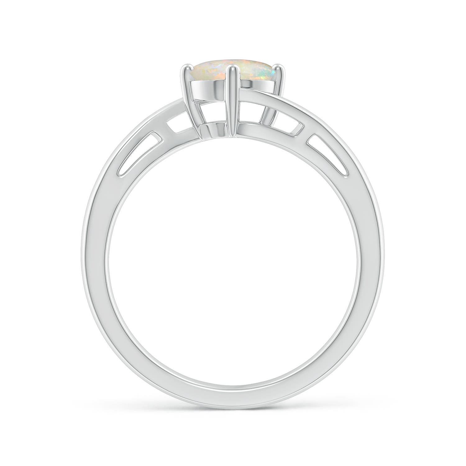 AAAA - Opal / 0.5 CT / 14 KT White Gold