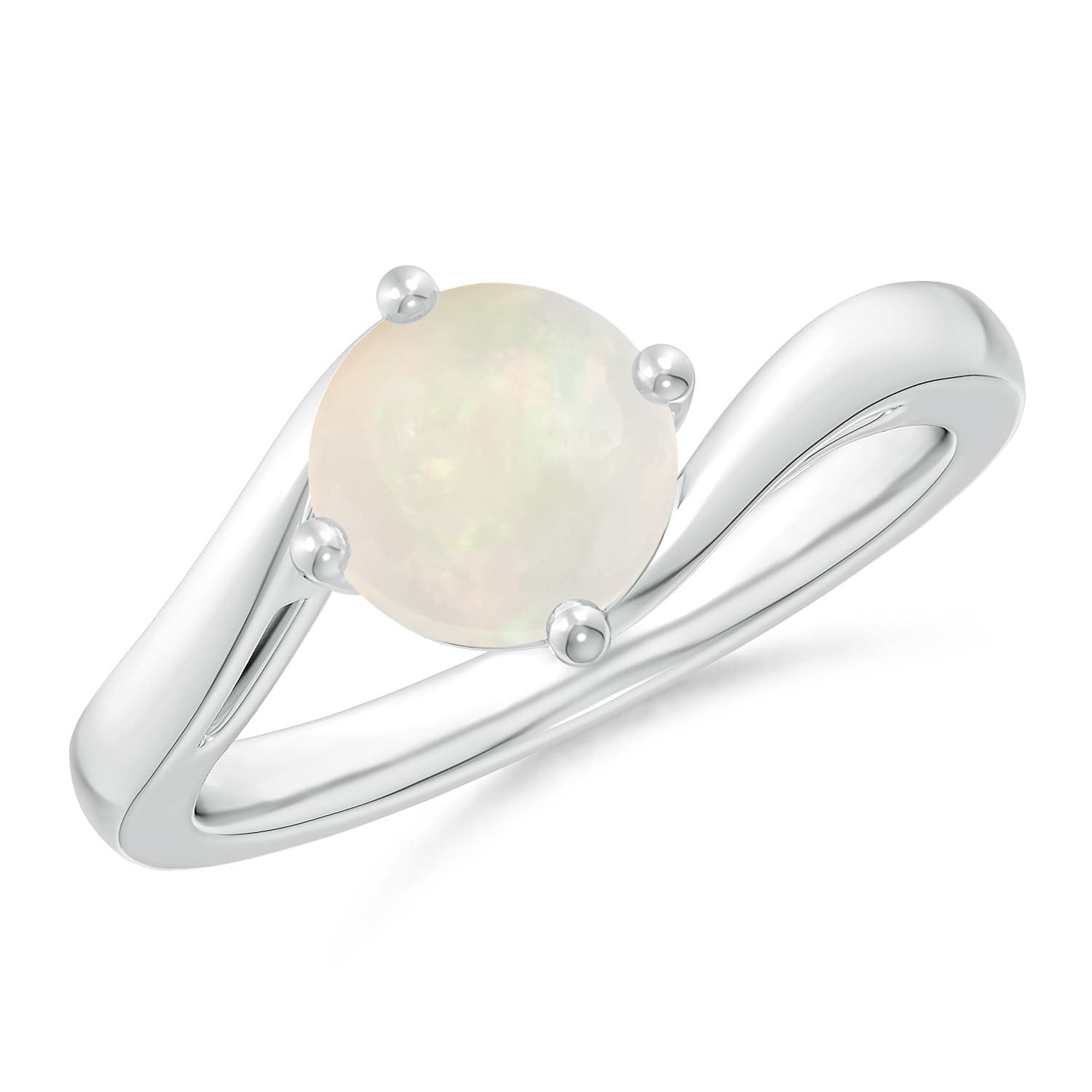 A - Opal / 0.75 CT / 14 KT White Gold