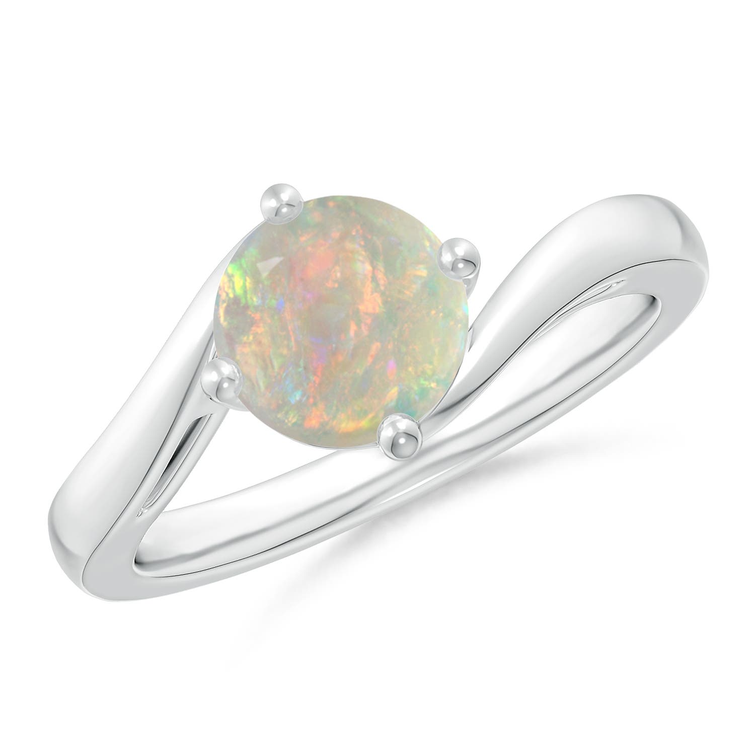 AAAA - Opal / 0.75 CT / 14 KT White Gold