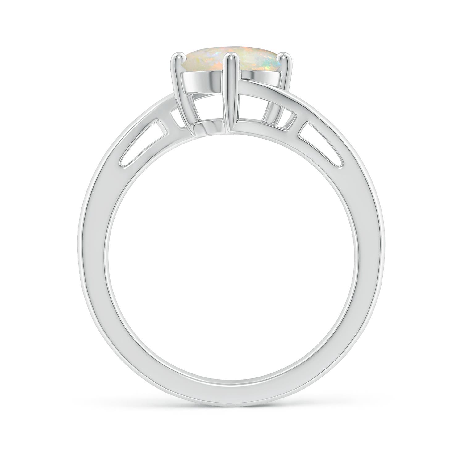 AAAA - Opal / 0.75 CT / 14 KT White Gold