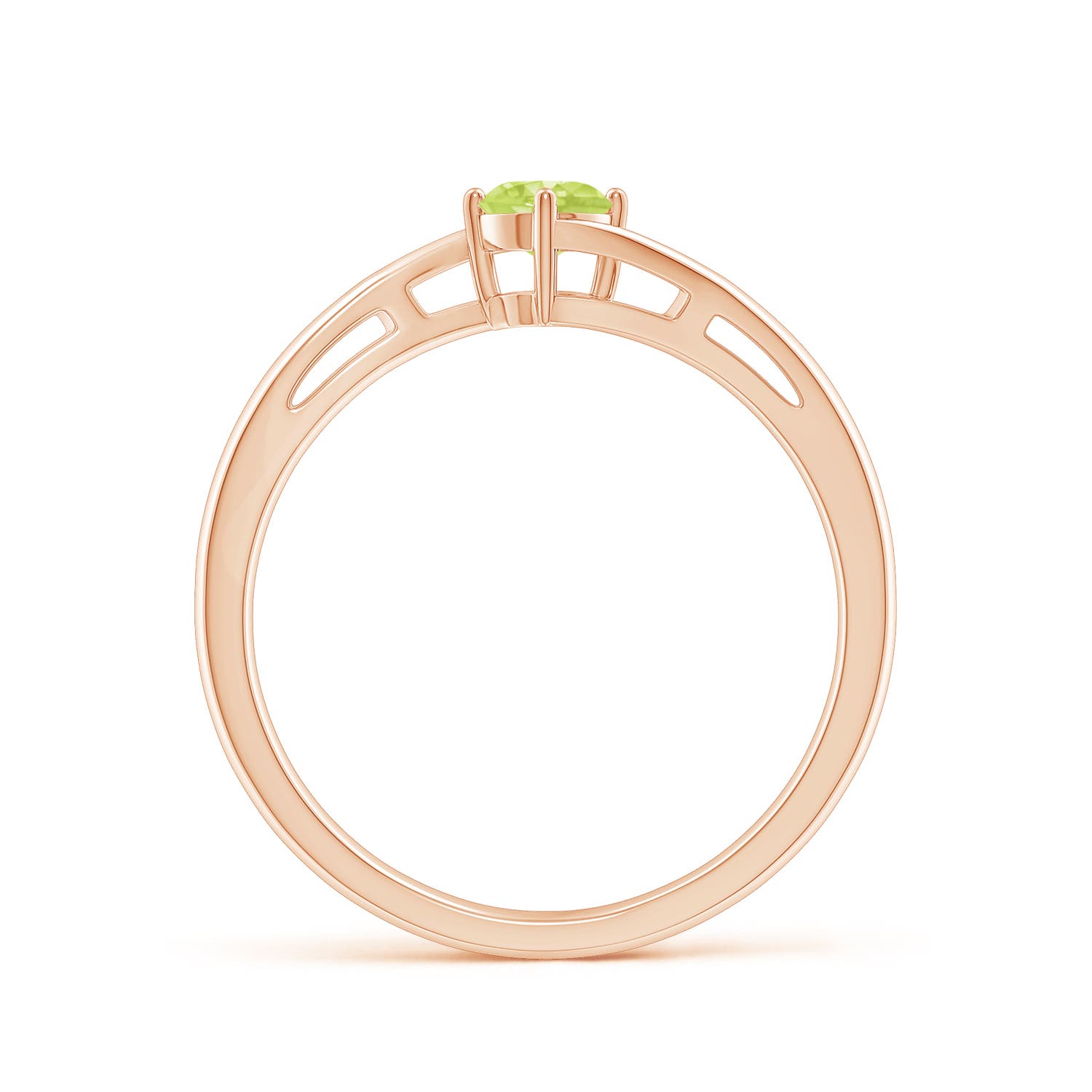 A - Peridot / 0.3 CT / 14 KT Rose Gold