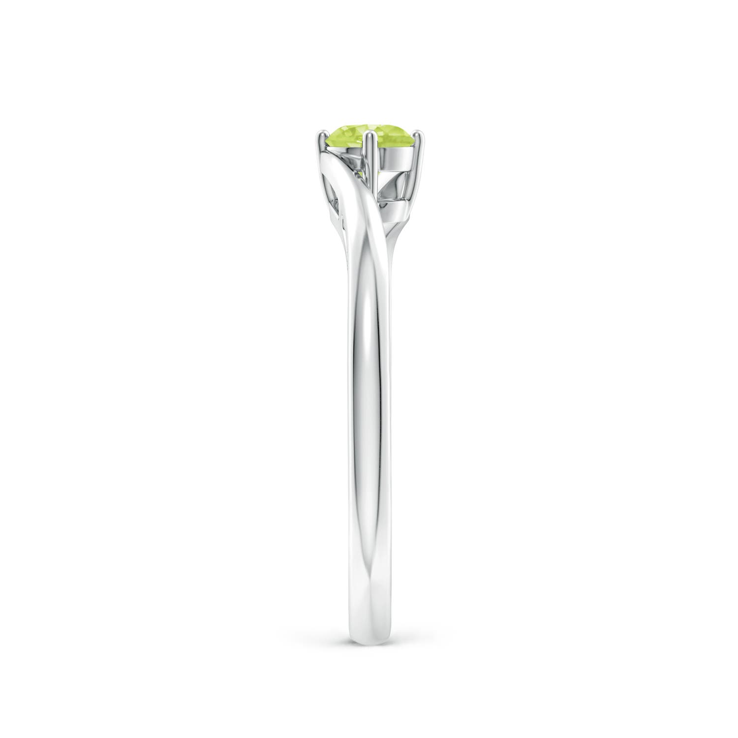 A - Peridot / 0.3 CT / 14 KT White Gold