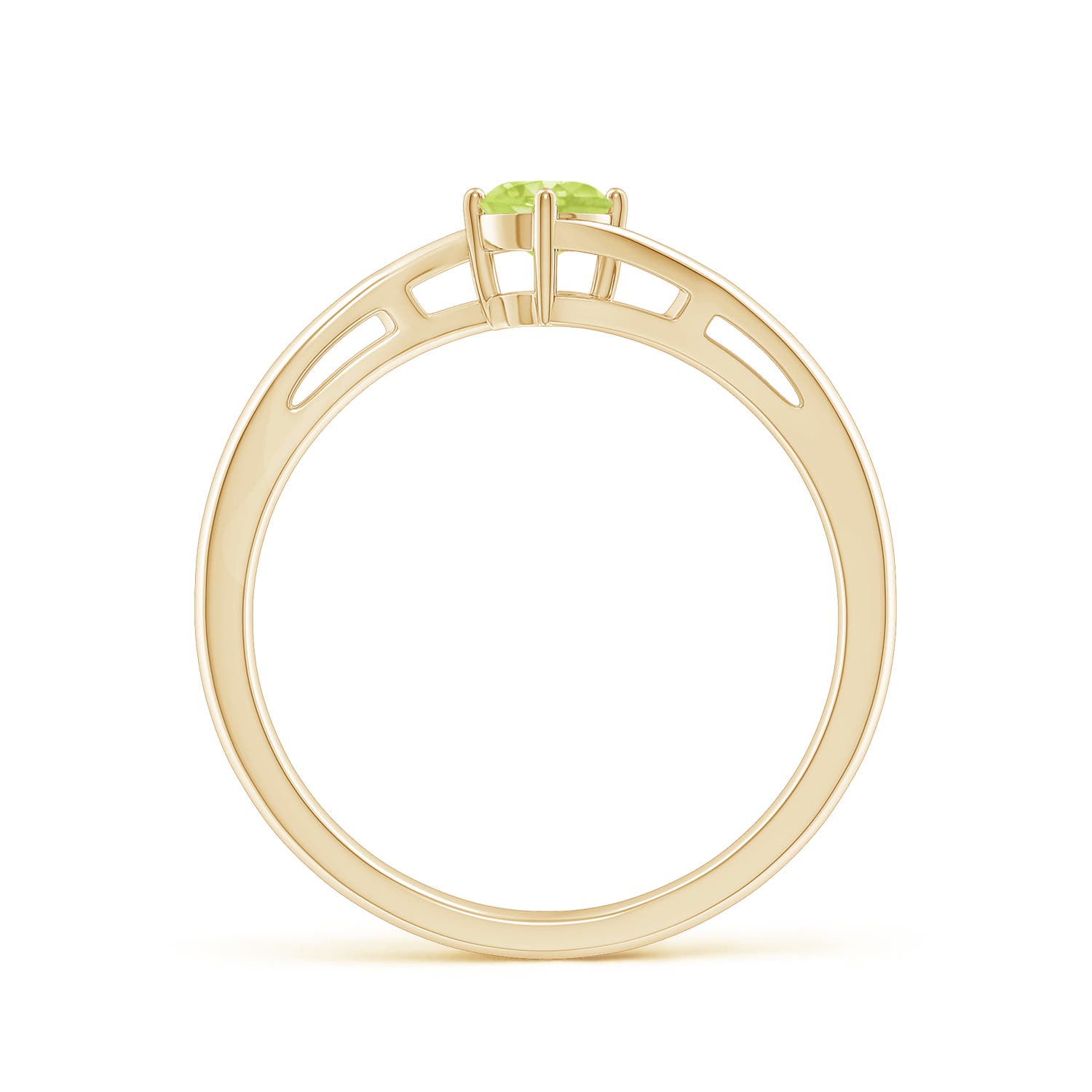 A - Peridot / 0.3 CT / 14 KT Yellow Gold