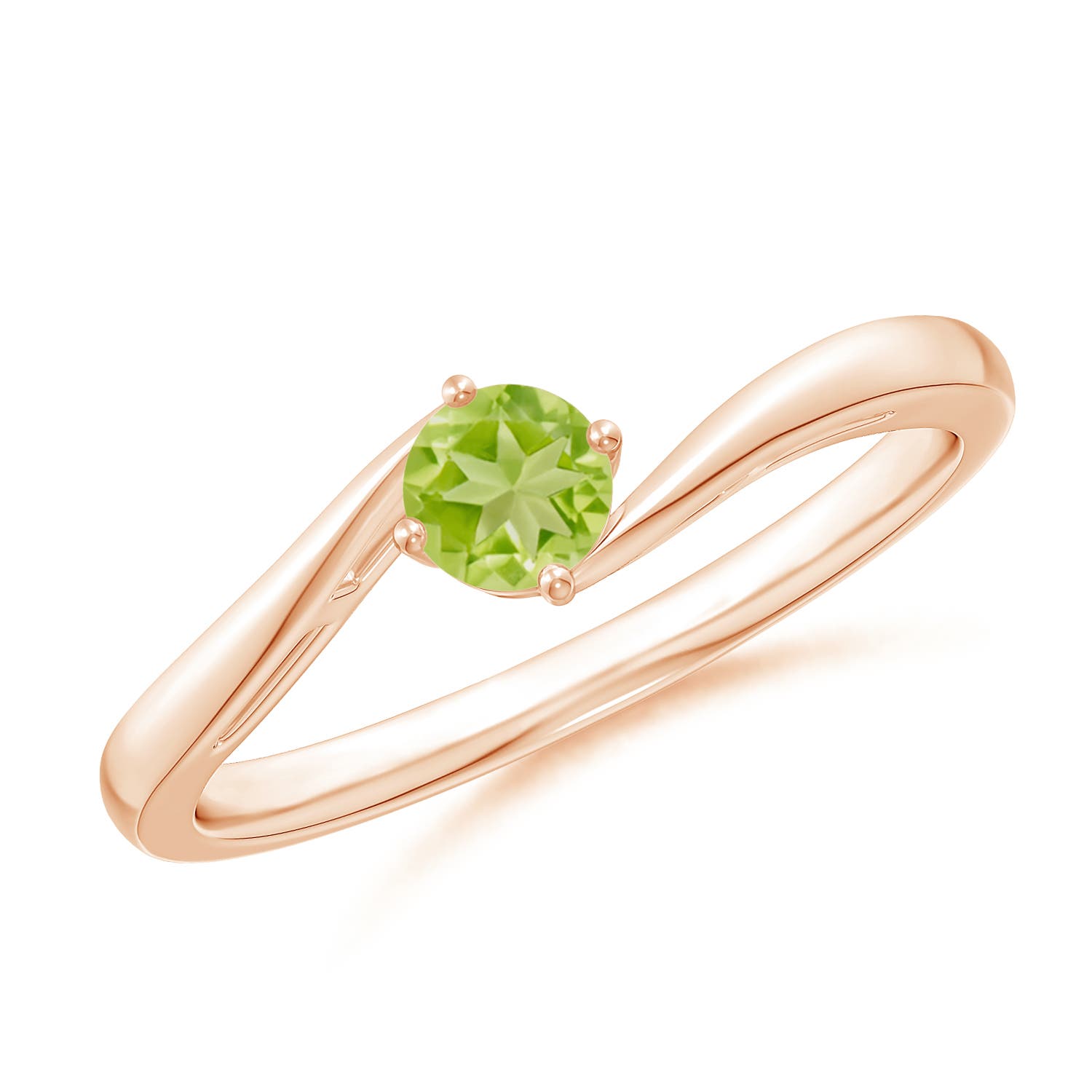 AA - Peridot / 0.3 CT / 14 KT Rose Gold